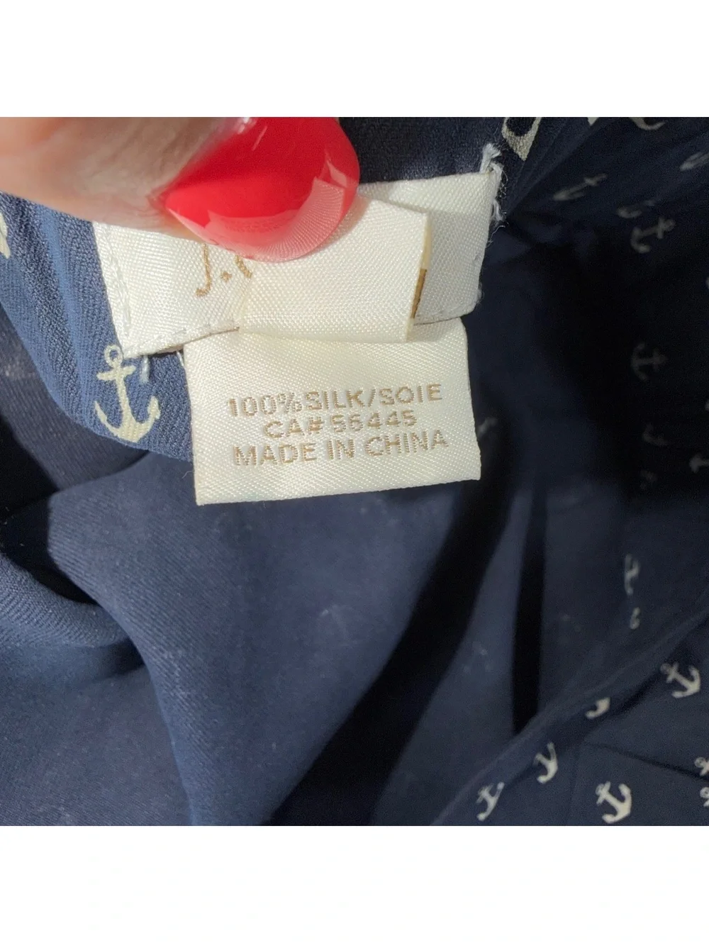 J.Crew Women’s Navy Anchor Print Wide Leg Tie Waist Pants Size 6